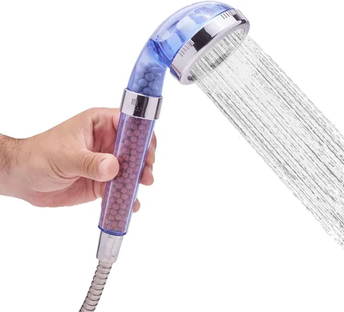 Miniatura 6 de Cabezal de ducha iónico, filtro de alta presión con cuentas, suavizante de agua y ahorro de agua, cabezal de ducha para piel seca y cabello