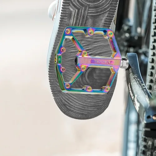 Miniatura 7 de WOWSPORT Pedales MTB Pedales de bicicleta de montaña Pedales planos y ligeros con clavos antideslizantes para Road Mountain BMX MTB Bike