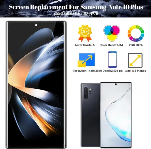Miniatura 2 de OLED para Samsung Note 10 Plus Reemplazo de pantalla para Samsung Galaxy Note 10 Plus 0.14 oz/0.18 oz Pantalla LCD para Galaxy SM-N975 SM-N976 Negro