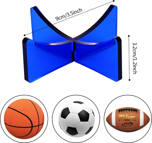 Miniatura 3 de Soporte de exhibición de acrílico para pelotas de fútbol, baloncesto, fútbol, voleibol, rugby, deportes, bolas, almacenamiento, trofeos, autógrafos