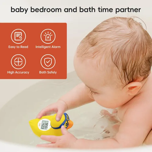 Miniatura 3 de b&h Termómetro de baño para bebés y termómetro de habitación, sensor mejorado, termómetro de temperatura del agua para bañera infantil, productos