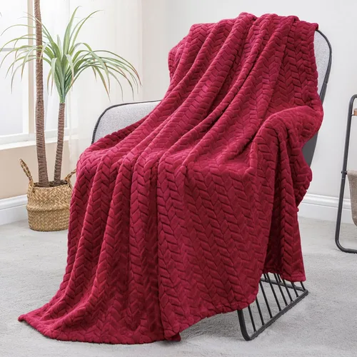 Miniatura 14 de Exclusivo Mezcla - Manta de forro polar tamaño individual para cama, 90x66 pulgadas, mantas suaves y acogedoras de franela jacquard, ligeras y Verde
