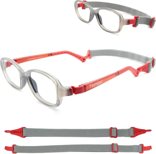 Tempo: Gafas irrompibles para niños - Gafas de moda flexibles para niños - 3006 Gris ahumado