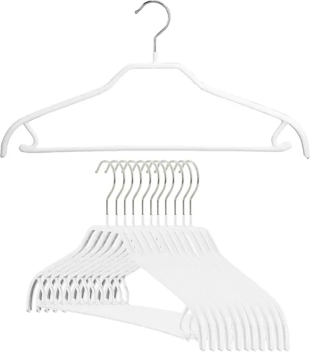 Miniatura 24 de MAWA by Reston Lloyd Silhouette Series - Percha antideslizante para ahorrar espacio con barra y gancho para pantalones y faldas, estilo 41/FRS, Negro