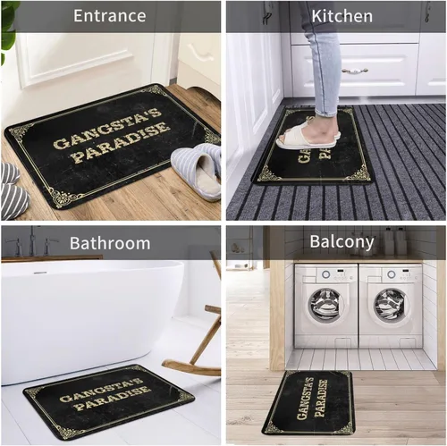 Miniatura 5 de Gangsta'S Paradise - Felpudo para puerta de entrada, alfombra de bienvenida para puerta delantera interior (tamaño : 19.7 x 31.5 in)