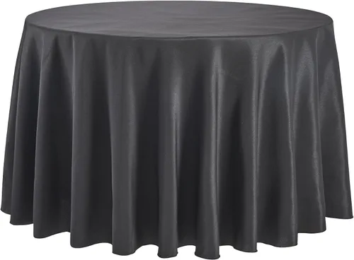 Miniatura 7 de Mantel redondo marfil Poliéster lavable Resistente a las arrugas 120 pulgadas Mantel de mesa de alta calidad para vacaciones, bodas, fiestas