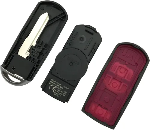Miniatura 5 de Funda de repuesto para llavero Mazda sin llave, funda para llavero de automóvil con hoja sin cortar en blanco, Botón 3