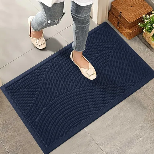 Miniatura 16 de HIYARD Tapete resistente para puerta delantera, absorbente, resistente a la suciedad y a la suciedad, para interiores y exteriores, resistente a