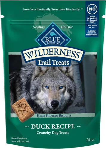 Miniatura 18 de Blue Buffalo Wilderness Trail Treats - Galletas crujientes para perros, sin granos, con alto contenido de proteínas, receta de pavo, bolsa de 24