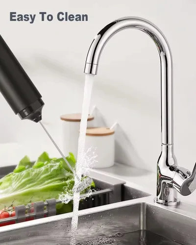 Miniatura 6 de Espumador de leche de mano de alta calidad con tapa, mezclador de bebidas de mano, fácil de llevar, varita espumadora eléctrica para café, café