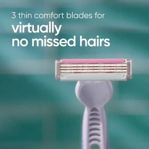 Miniatura 2 de Gillette Venus Simply3 Maquinillas de afeitar desechables para mujer, 8 unidades, diseñadas para un afeitado cercano y cómodo