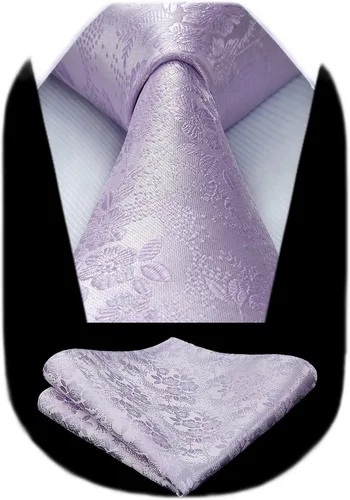 Miniatura 108 de Corbatas florales tejidas clásicas para hombre, corbata cuadrada de bolsillo, corbatas formales para hombres, boda con pañuelo