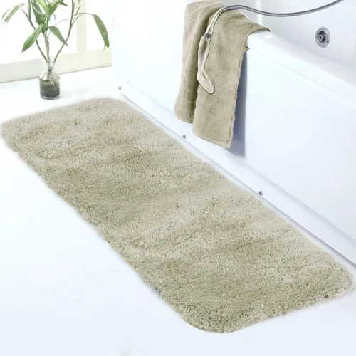 Miniatura 26 de Walensee Alfombra de baño antideslizante (16 x 24 pulgadas, color rubor) absorbente de agua, microfibra suave, lavable a máquina, alfombra de baño