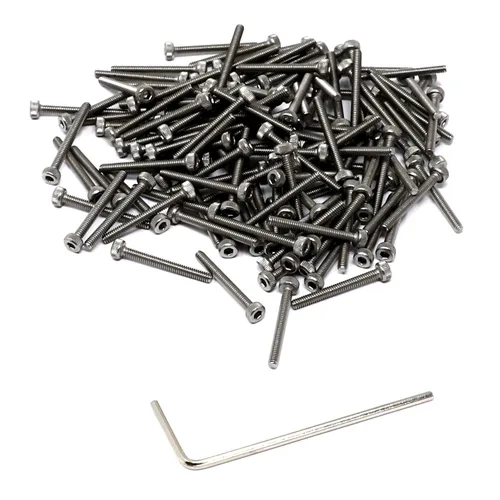 Miniatura 273 de iexcell 25 piezas M4 x 60/65/70/75/3.150 in paso de rosca 0.028 in acero inoxidable 304 cabeza hexagonal Tornillos Tornillos surtido Kit