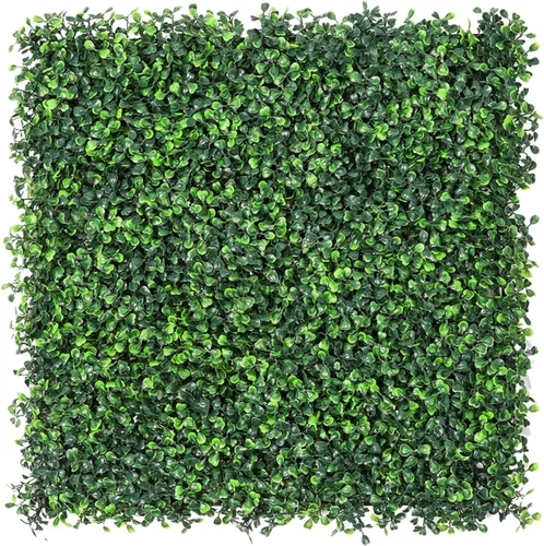 Miniatura 6 de Sunnyglade 12 piezas de paneles de madera artificiales de 10 x 10 pulgadas, planta de seto tipo arbusto, pantalla de privacidad con protección