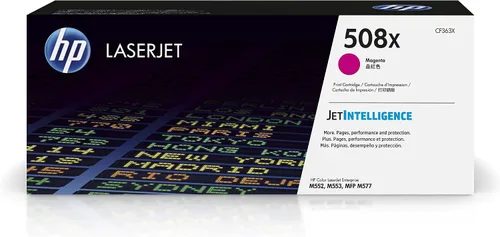 HP Impresoras de cartuchos de tóner magenta de alto rendimiento 508X | Funciona con Color LaserJet Enterprise M552, M553; Color LaserJet Enterprise