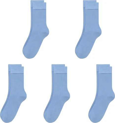 Miniatura 29 de SERISIMPLE Calcetines de bambú de viscosa para niños, calcetines escolares antiolor para niños y niñas, uniforme, ligeros, con costuras planas, 5