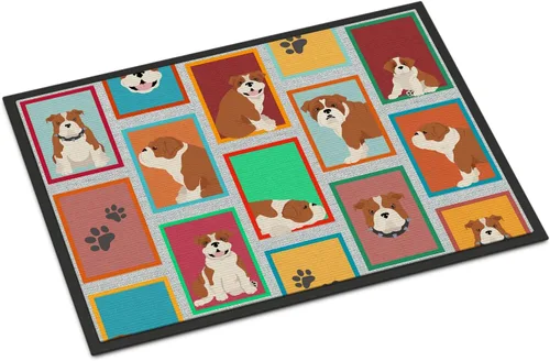 Miniatura 132 de Caroline's Treasures MLM1149MAT - Felpudo rojo Border Collie de 18 x 27 pulgadas, para interiores y exteriores, para entrada, antideslizante, Border