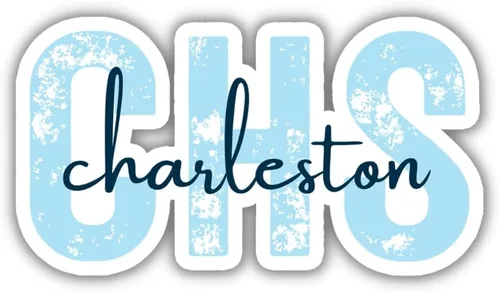 CHS Charleston - Adhesivo de viaje con código del aeropuerto de Carolina del Sur, varios colores, cuaderno planificador de botellas de agua para