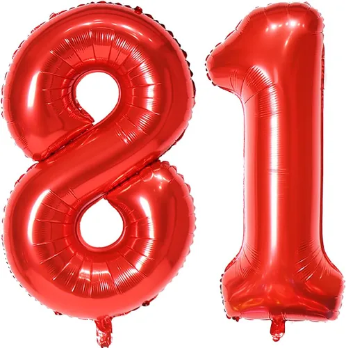 Miniatura 70 de Globo de helio rojo del número 10 de 40 pulgadas, autosellado para decoración de fiesta de cumpleaños y decoración de fiesta de aniversario (rojo 10)