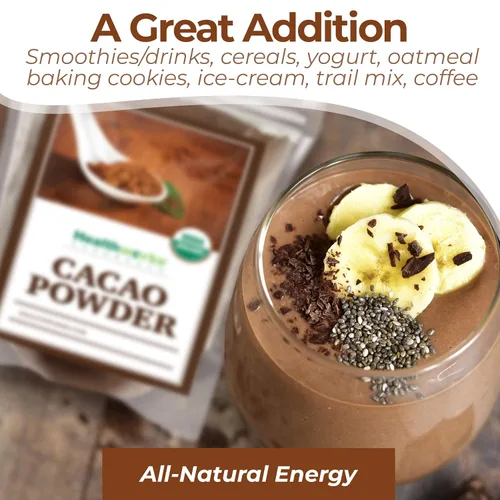Miniatura 5 de Healthworks Superfoods Polvo de Cacao Orgánico – 16 Oz / 1 Lb – Sustituto de Chocolate de Cacao – Rico Sabor a Chocolate – Sin Azúcar, Keto, Vegano