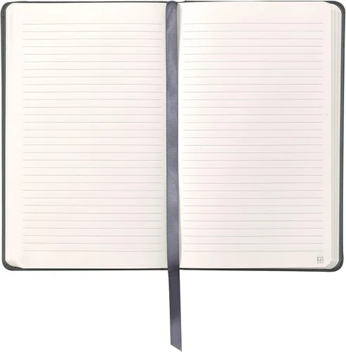 Miniatura 3 de Cuaderno de escritura clásico de cuero, tapa dura, cierre elástico, páginas con rayas estrechas, colección Inspire