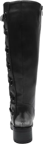 Miniatura 5 de GLOBALWIN Botas de moda con cordones en la espalda para mujer, altura hasta la rodilla, para otoño e invierno