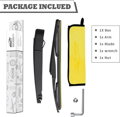 Miniatura 6 de Kit de brazo y cuchilla de limpiaparabrisas trasero, reemplazo de ajuste exacto para KIA Sorento 2016-2020, ajuste estilo OEM, fácil de instalar