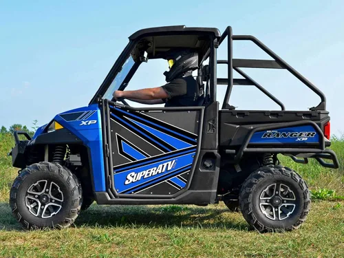 Miniatura 2 de SuperATV Puertas de aluminio compatibles con Polaris Ranger XP 900 2013+, ver ajuste, resistencia extra, recubiertas en polvo, resistentes a