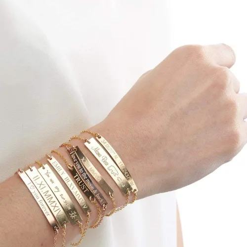 Miniatura 8 de Pulsera de escritura a mano, joyería con colgante de barra de escritura a mano, firma conmemorativa, nota escrita a mano personalizada para niños