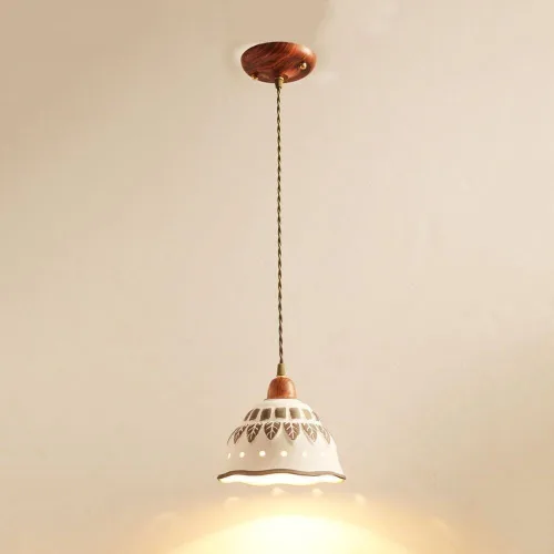 Lámpara colgante moderna de mediados de siglo, lámpara colgante de cerámica vintage nórdica con base E26/E27 para cocina, isla, fregadero, comedor,