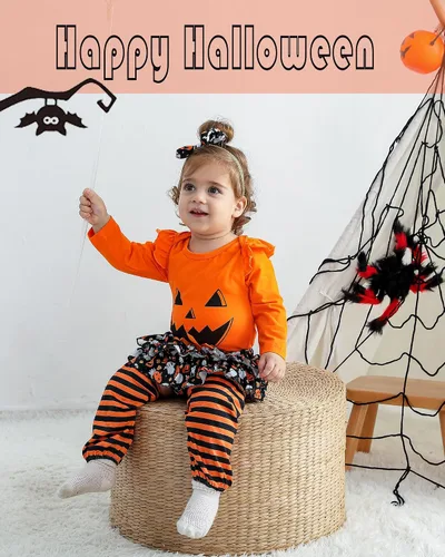 Miniatura 2 de veikimous Ropa para bebé recién nacida, trajes para niñas pequeñas, con mangas con volantes, overol con pantalones florales, trajes para niñas