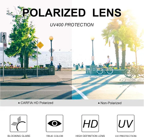 Miniatura 56 de Carfia Chic - Lentes de sol polarizados para mujer, protección UV400, marco de acetato pulido a mano