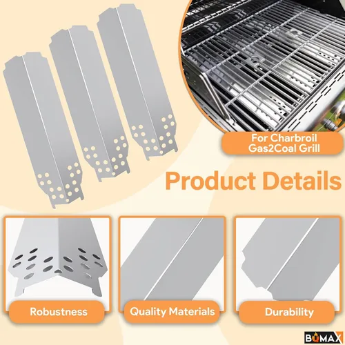 Miniatura 4 de BQMAX Piezas de repuesto para Charbroil Gas2Coal Grill Parts 463370516 463370519, kit de reparación para parrilla Charbroil Gas2Coal 463278418