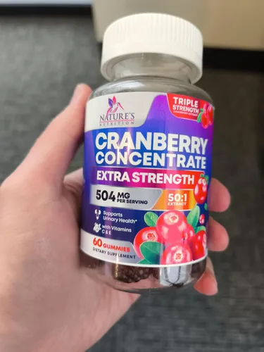 Miniatura 2 de Extracto de arándano de 504 mg por porción – Gomitas de arándano para apoyo a la salud del tracto urinario – Ayuda a limpiar y proteger, suplemento