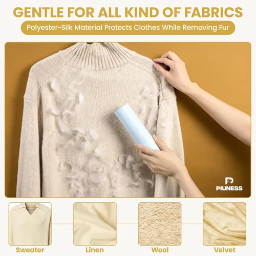 Miniatura 3 de Rodillo removedor de pelo de mascotas – Rodillo de pelusa reutilizable para gatos y perros en muebles, sofá, alfombra, coche y ropa de cama