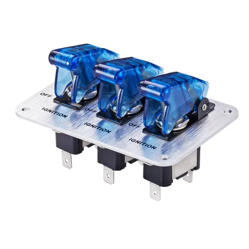 Miniatura 2 de DC 12 V set de interruptores con indicador LED para autos de carrera, Azul