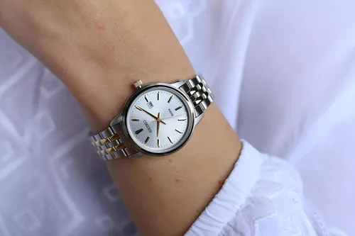 Miniatura 6 de Seiko SUR661 reloj de cuarzo japonés de acero inoxidable plateado para mujer