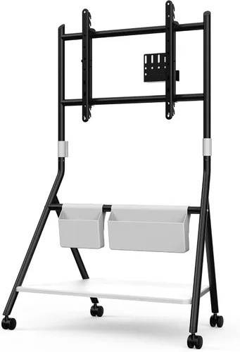 Miniatura 6 de FITUEYES Soporte de TV móvil para TV de 55, 60, 65, 75, 78 pulgadas, soporte de suelo con soporte para oficina, sala de estar, hotel, moderno