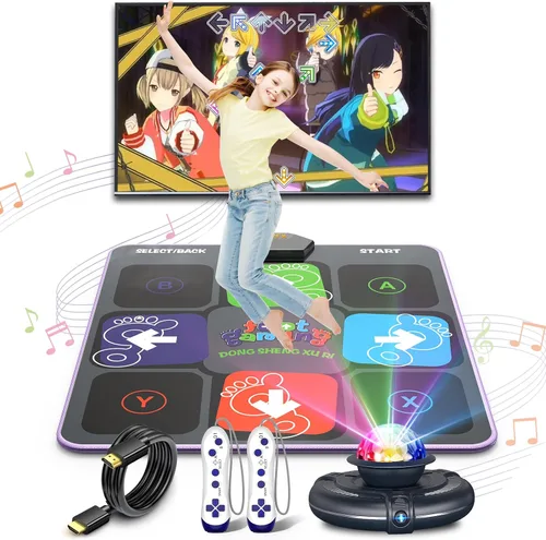 FWFX Alfombrilla de baile de videojuegos para niños y adultos, juego de almohadilla de baile para TV, juguetes para niños de 4, 5, 6, 7, 8, 9, 10,