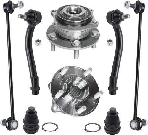 Miniatura 286 de Detroit Axle - Kit de nudillos de dirección delantera izquierda para Ford Edge Lincoln MKX 07-10, cojinete de rueda del lado del conductor, nudillo