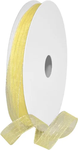 Miniatura 32 de Morex Ribbon Harmony Metallic, envoltura de regalos, decoración de boda, lazos, brillo brillante, 5/8" x 50 yardas, aguamarina
