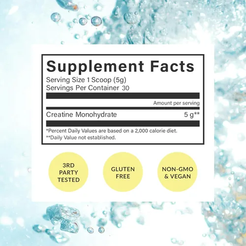 Miniatura 7 de Beam Creatina en polvo, probada por terceros, suplemento de monohidrato de creatina micronizada, creatina para mujeres y hombres, fuerza muscular