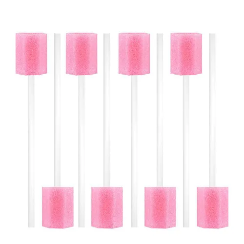 Miniatura 3 de Hisopos de limpieza dental desechables para cuidado bucal Esponja hisopos 100pcs/set (rosa)