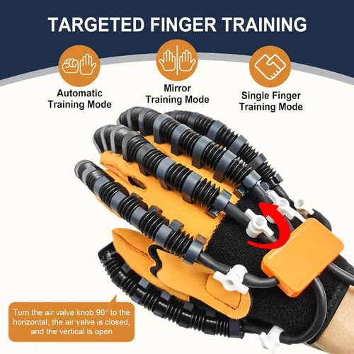 Miniatura 4 de Rehabilitation Robot Gloves, Finger Exerciser for Stroke Recovery Hand Glove Equipment Hand Function Rehabilitation, Adjustable Strength and