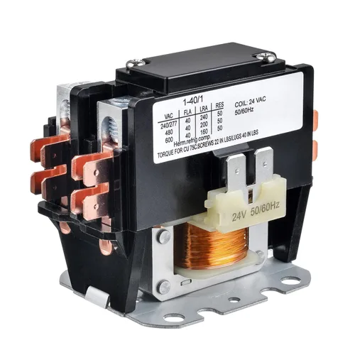 Miniatura 9 de BOJACK Contactor de CA de propósito definido de 1 polo, bobina FLA 25 A, 24 VCA. Contactor para compresor de condensador de aire acondicionado