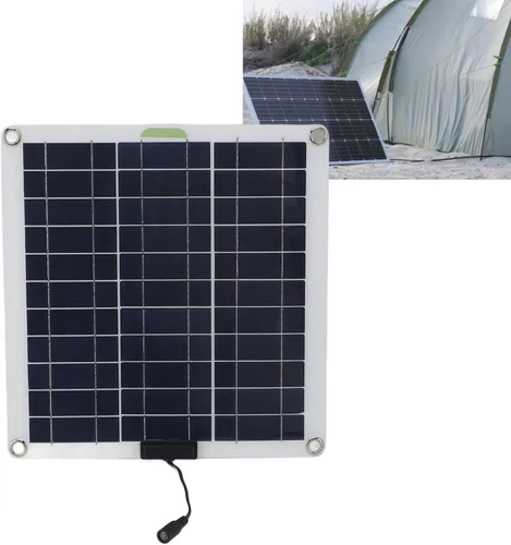Miniatura 5 de Kit de panel solar de 200 W, controlador de carga solar con enchufe OBD, panel solar de energía portátil para automóvil, camión, barco, RV