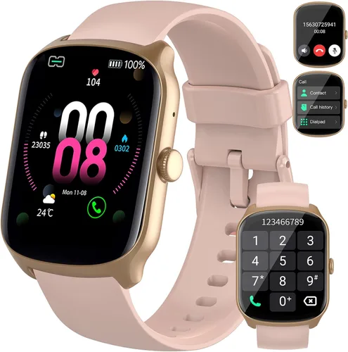 Reloj inteligente para hombres y mujeres, reloj inteligente HD de 1.95 pulgadas (marcación/respuesta de llamadas), monitor de frecuencia