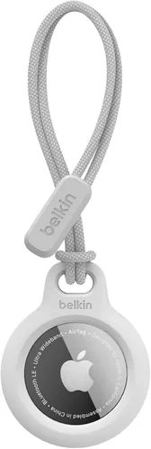 Belkin Soporte seguro para Apple Airtag con correa, llavero Apple AirTag con correa para llavero, accesorios para llavero Airtag, funda resistente a