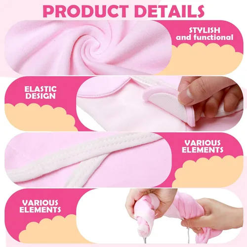 Miniatura 3 de VitalCozy Paquete de 8 mantas con gorro para bebés prematuros de 0 a 6 meses, de algodón, para recién nacidos, para recién nacidos, para recién